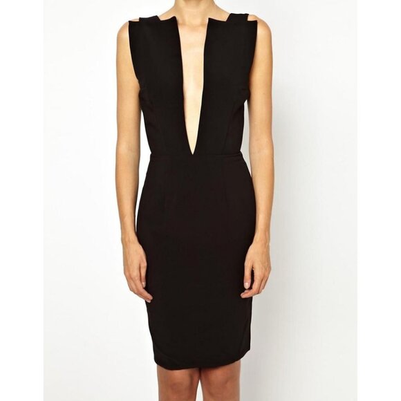 Solace London Conquest Knee Length Dress Black Size 8 - Picture 2 of 9